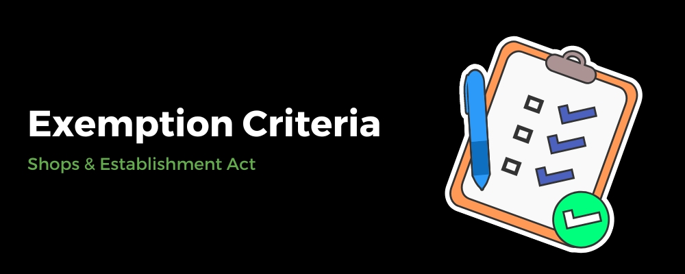 Exemption criteria