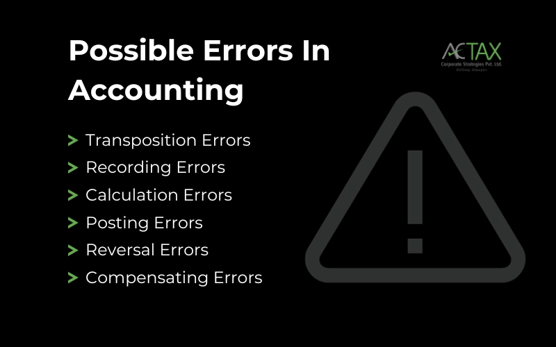 Errors in Accounting - Actax India