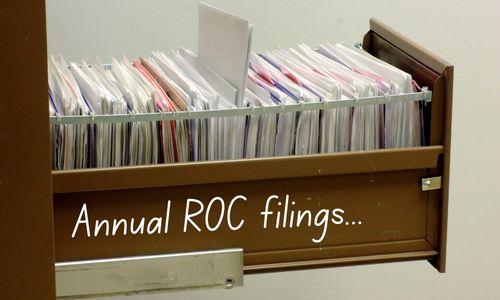 Annual ROC filings - Compliance for Pvt Ltd in India