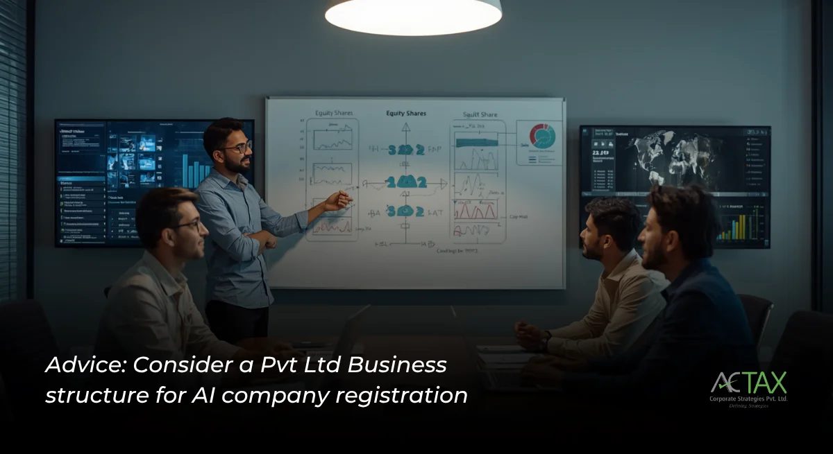Consider a Pvt Ltd Business structure for AI company registration - Actax India