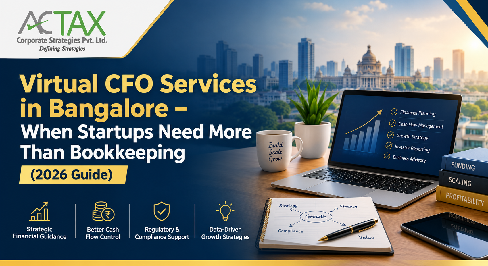 Virtual CFO vs Accountant comparison table for Bangalore startups